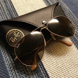 Gold framed ray bans